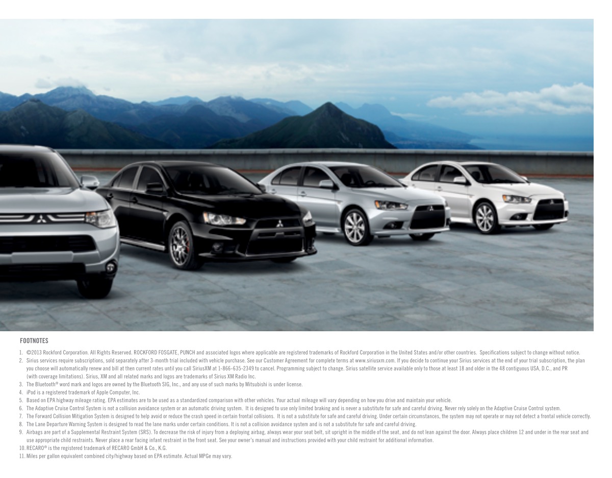 2014 Mitsubishi Full Line Brochure Page 12